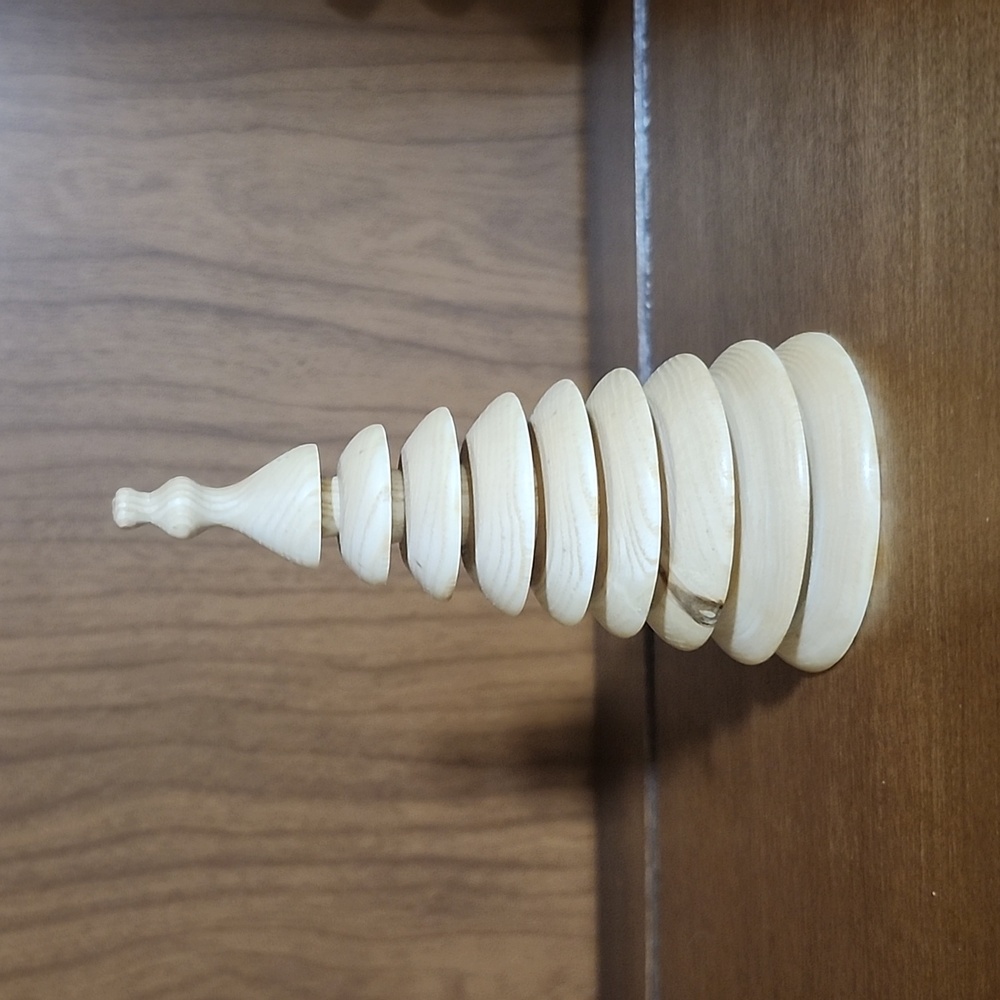 Hand-turned wooden tree